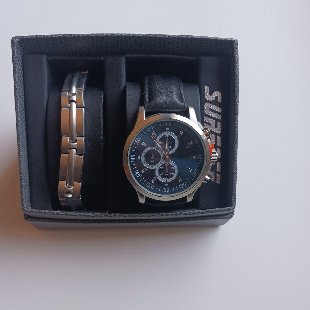 Surface watch and bracelet men's gift set